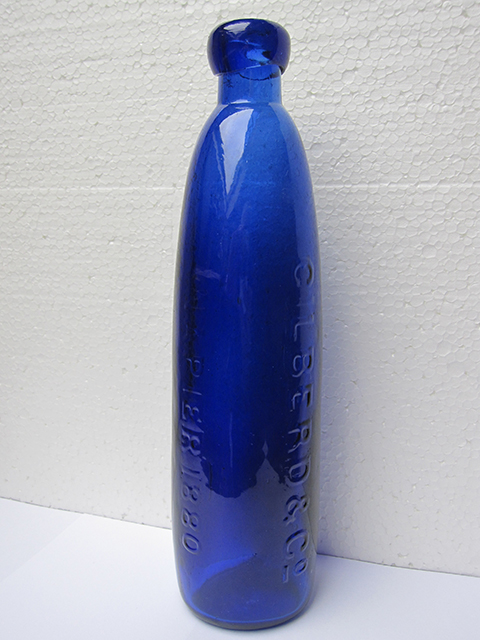 Gilberd & Co., Napier 1880 Cobalt Blue Hogben's Patent