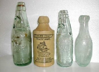 A small display of the bottles used by Edward Noble. © K. Morris